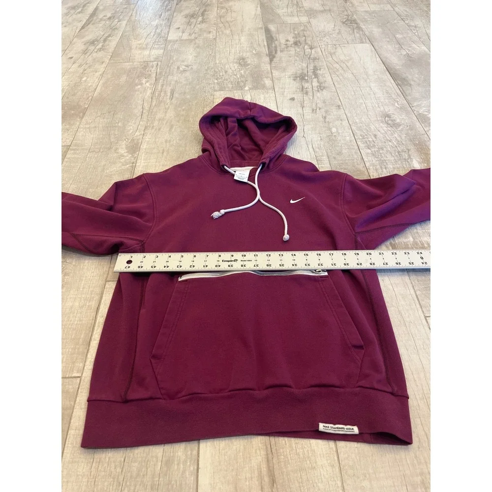 Nike Standard Issue Dri-FIT Hoodie Womens Med Plum Purple Zipper Pocket Pullover